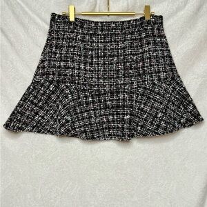 Black and White Tweed Skirt